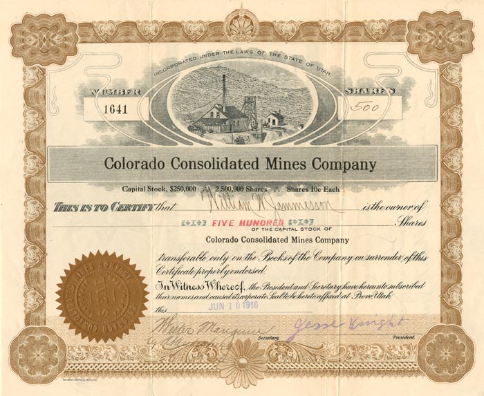 Colorado Consolidated Mines Co.